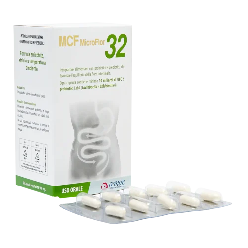 MCF_Microflor_32_con_blister MicroFlor 32 - 60 capsule vegetali da 366mg